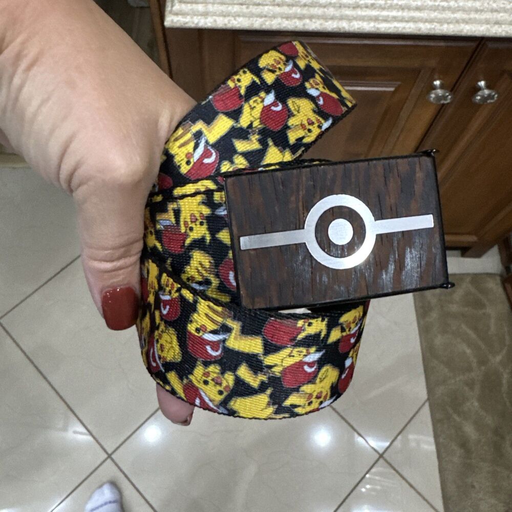 Pokémon belt Pikachu adjustable buckle down